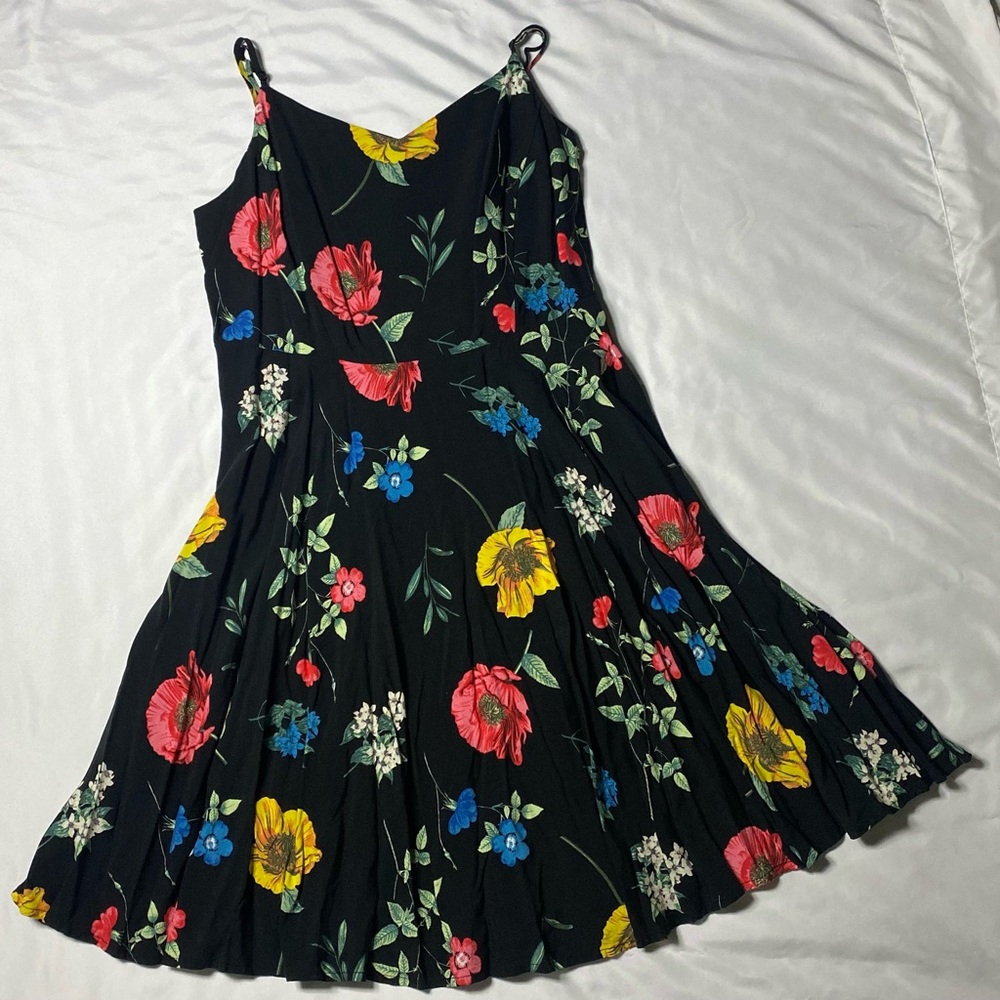 Size L old navy black floral sundress